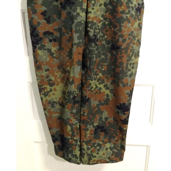 Vtg German Military Bib Pants Overalls Mn 48/50 Flecktarn Camo Canvas Combat 90s - Picture 5 of 10